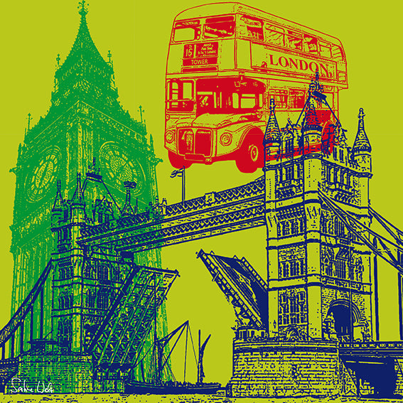 Acrylglas - Collage - England - London - 01