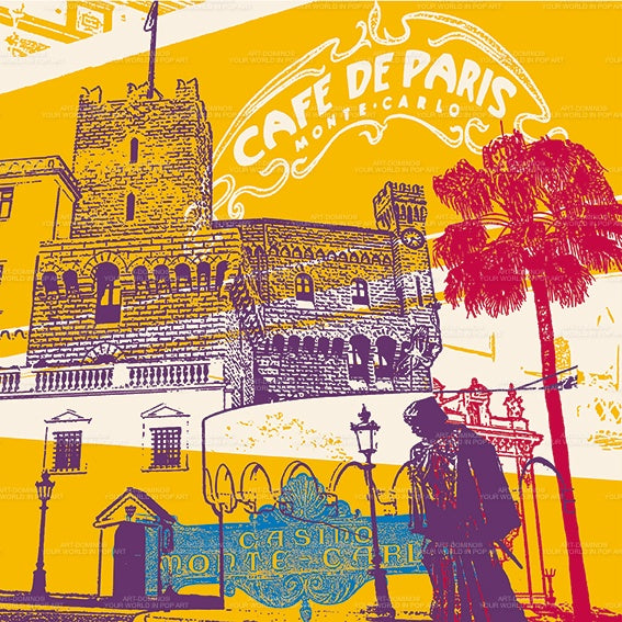 Peinture acrylique - Collage - Monaco - 01