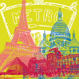 Acrylglas - Collage - Frankreich - Paris - 01