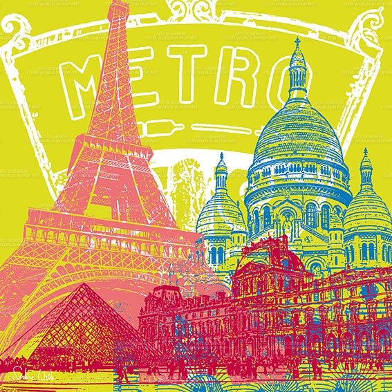 Acrylglas - Collage - Frankreich - Paris - 01