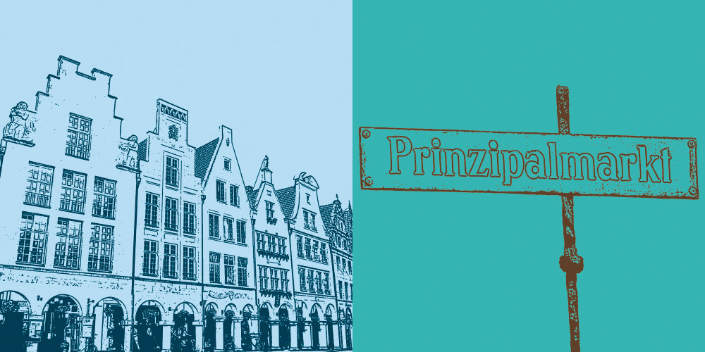 Leinwandbild Classics - Deutschland - Münster - 3225