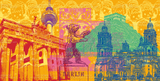 Leinwandbild - Collage - Mexiko - Berlin