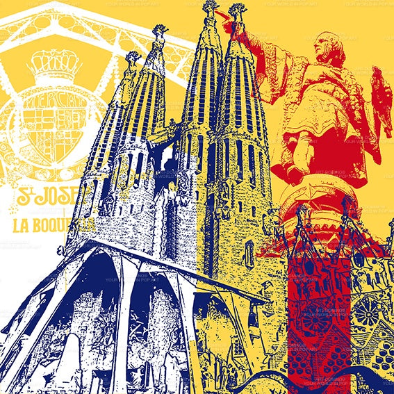 Acrylglas - Collage - Spanien - Barcelona - 01