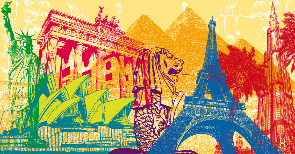 Acrylglas - Collage - World Sights