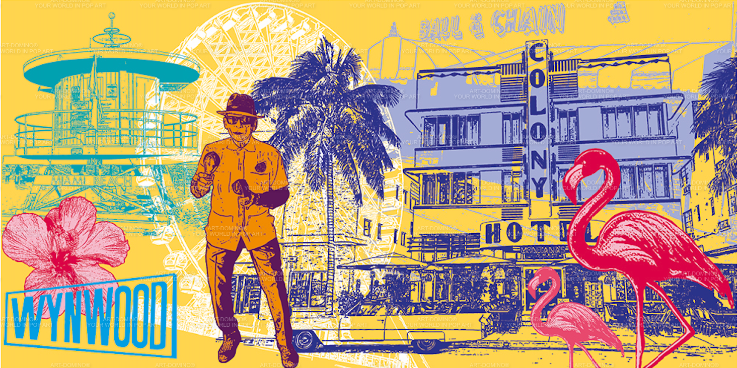 Leinwandbild - USA - Miami - Collage