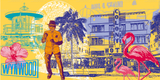 Leinwandbild - USA - Miami - Collage