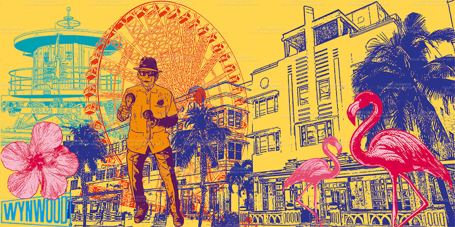 Leinwandbild - USA - Miami - Collage