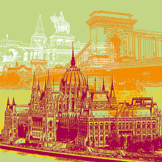 Acrylglas - Collage - Ungarn - Budapest - 01