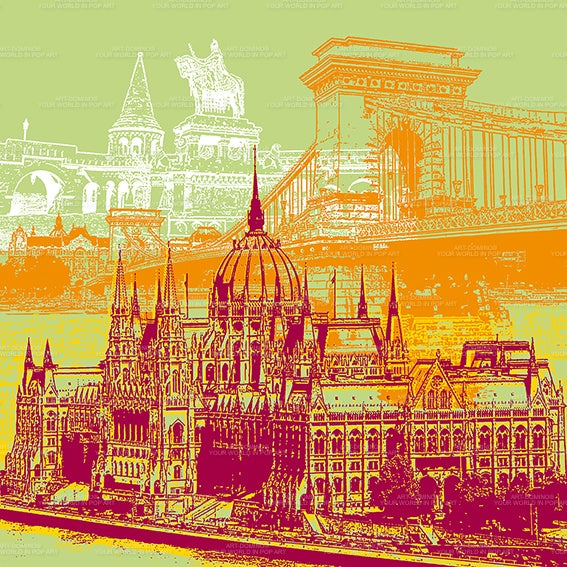 Acrylglas - Collage - Ungarn - Budapest - 01