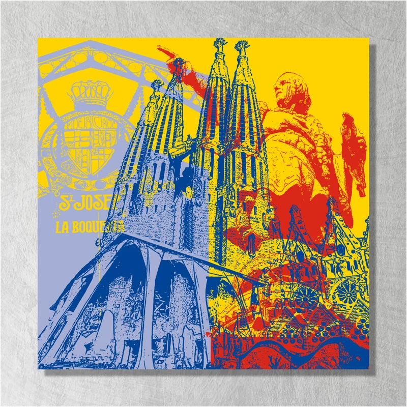 Leinwandbild - Collage - Spanien - Barcelona