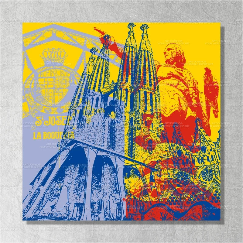 Leinwandbild - Collage - Spanien - Barcelona