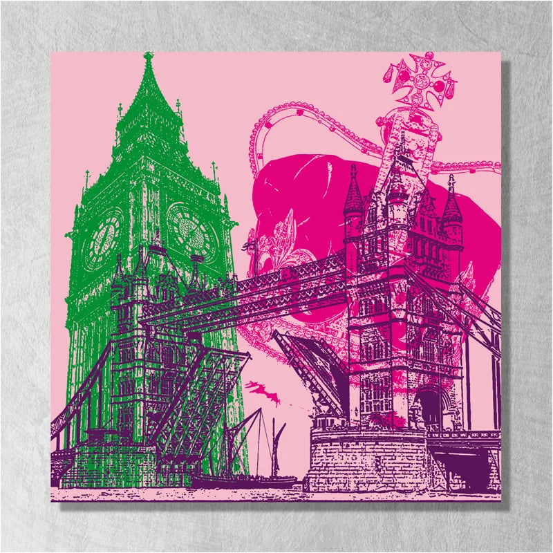 Leinwandbild - Collage - England - London