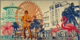 Alu-Dibond - USA - Miami - Collage - Gold