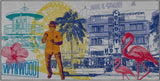 Alu-Dibond - USA - Miami - Collage - Silber