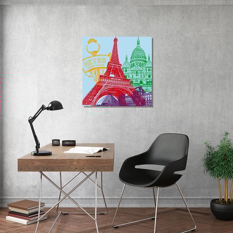 Leinwandbild - Collage - Frankreich - Paris