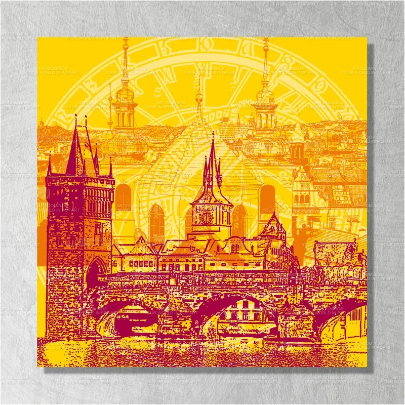 Leinwandbild - Collage - Tschechien - Prag