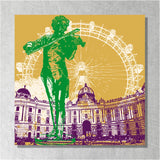 Leinwandbild - Collage - Österreich - Wien